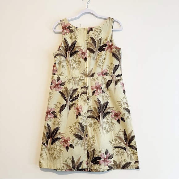 Hilo Hattie Cream and Pink Floral Hawaiian Dress Sz 14 - Picture 6 of 9